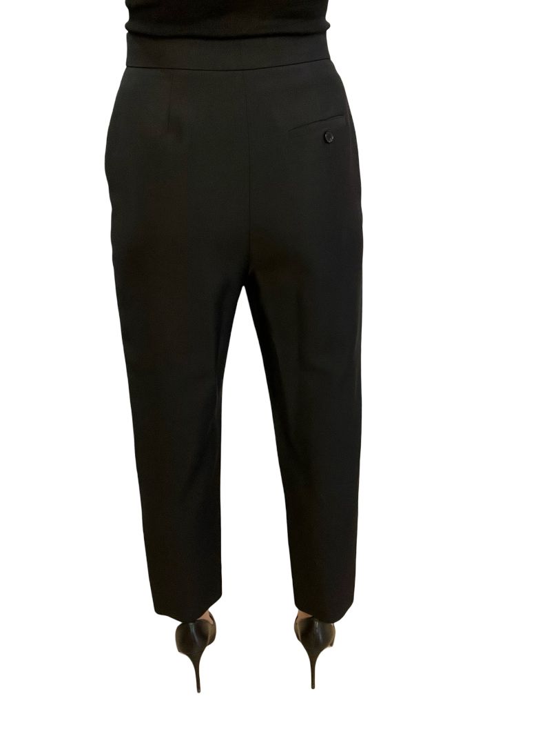Alexander McQueen Black Zipper Pants. Size: 42