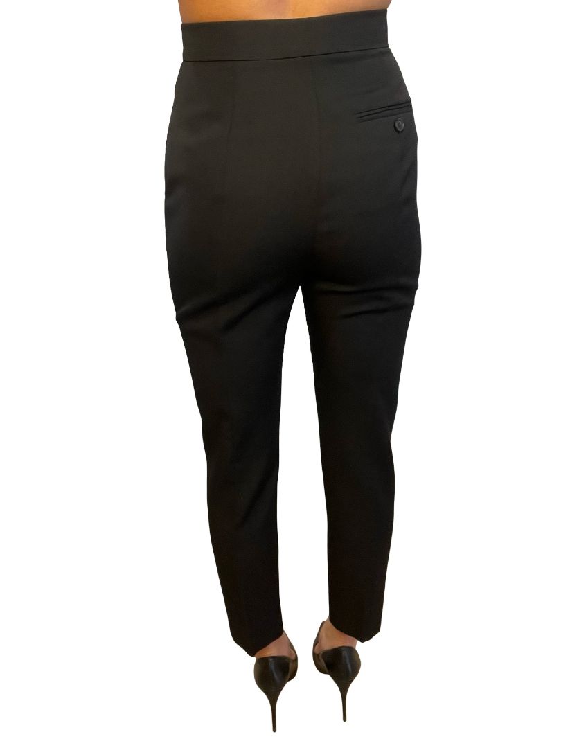 Alexander McQueen Black Knee Zipper Pants. Size: 38