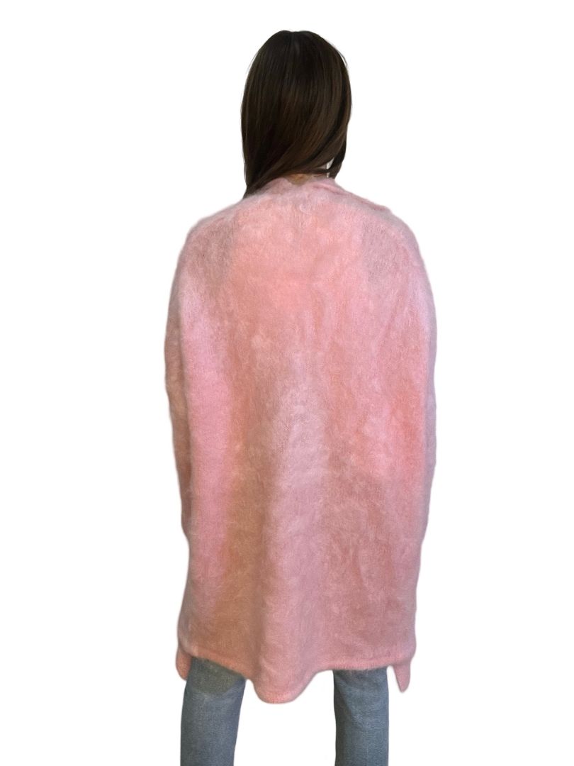 Scanlan Theodore Brushed Pink Mohair Cardigan. Size: 3