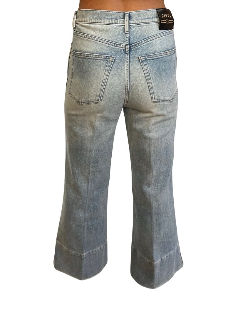 Gucci Light Blue Bootleg Denim Jeans. Size: 27