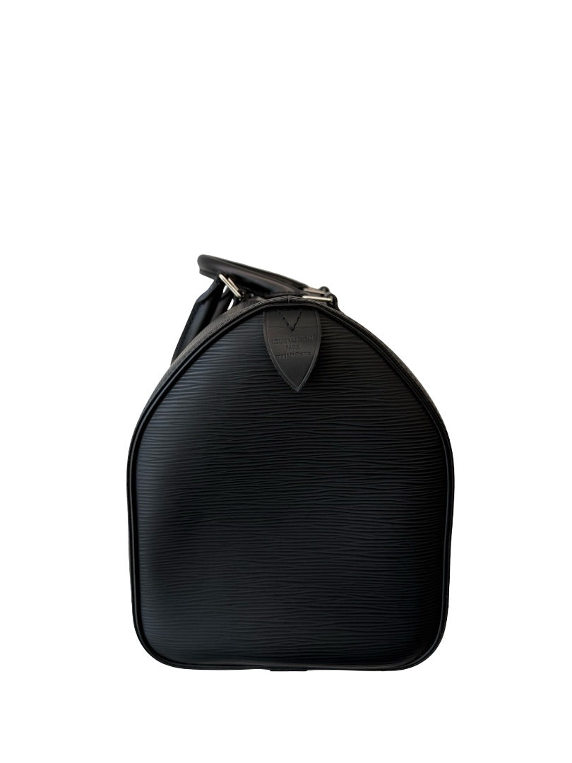 Louis Vuitton Black Epi Leather 35 Speedy Handbag.