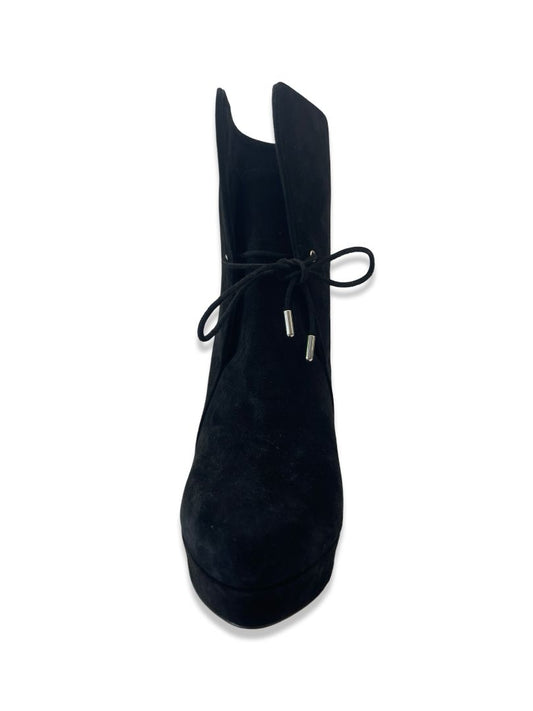 Givenchy Black Suede Boots with Curved Heel. Size: 37