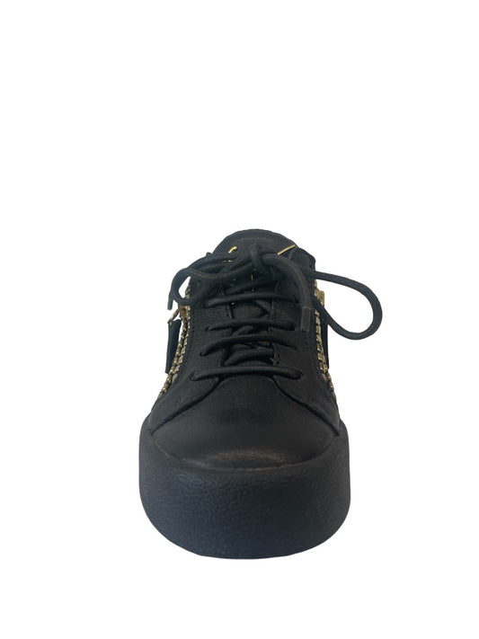Giuseppe Zanotti Black Sneaker w/ Zippers. Size: 36