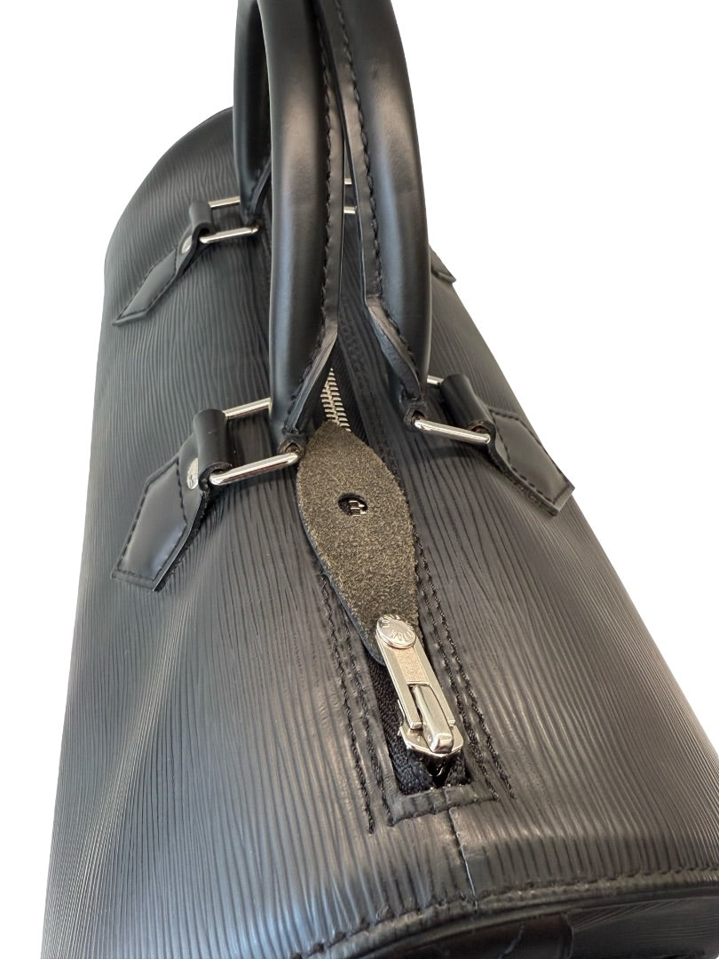 Louis Vuitton Black Epi Leather 35 Speedy Handbag.