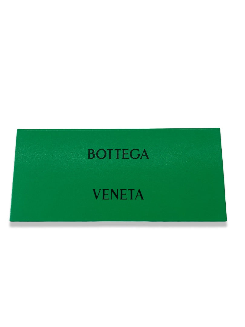 Bottega Veneta Black Rectangular Sunglasses.