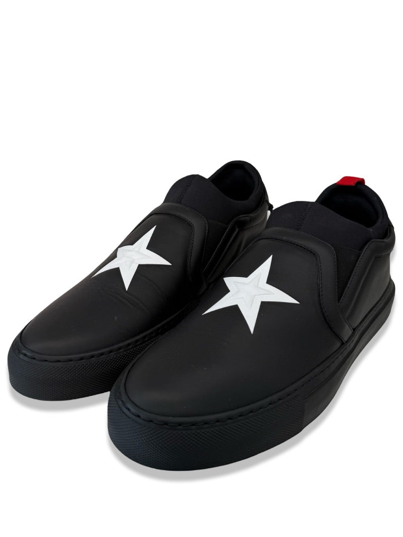 Givenchy Black Star Slip Ons. Size: 40