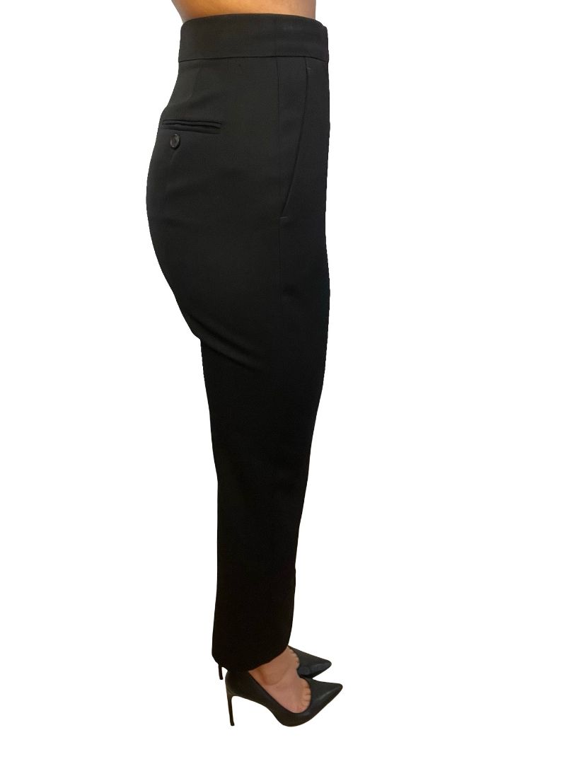 Alexander McQueen Black Knee Zipper Pants. Size: 38