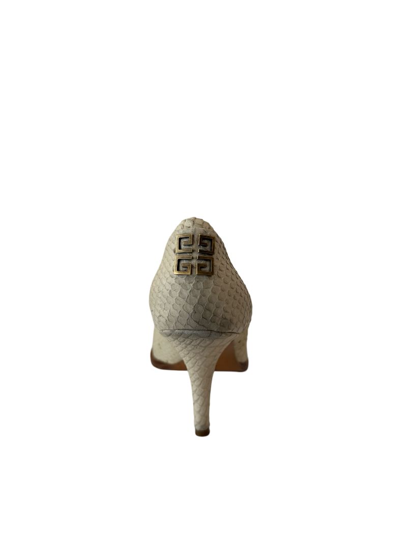 Givenchy Neutral Python Skin Heels. Size: 36