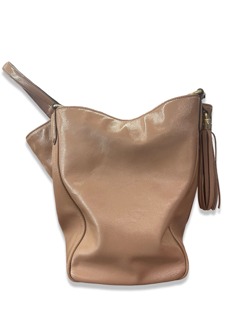 Gucci Nude Patent Leather Soho Tote Bag.