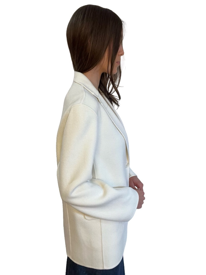 Anine Bing Cream Wool Blazer. Size: XS