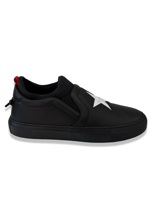 Givenchy Black Star Slip Ons. Size: 40