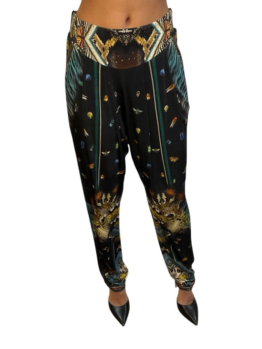 Camilla Black Multicoloured Jewelled Pants. Size: XS