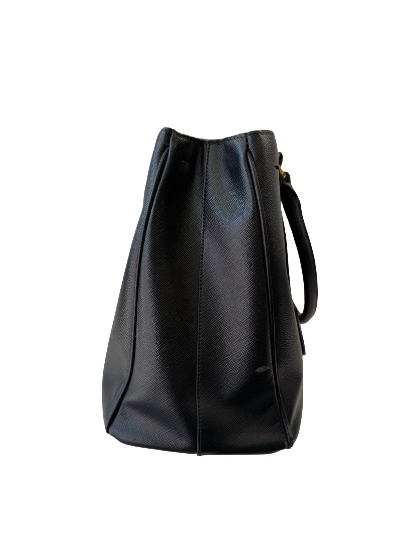 Prada Black 'Galleria' Saffiano Leather Handbag. Size: Large
