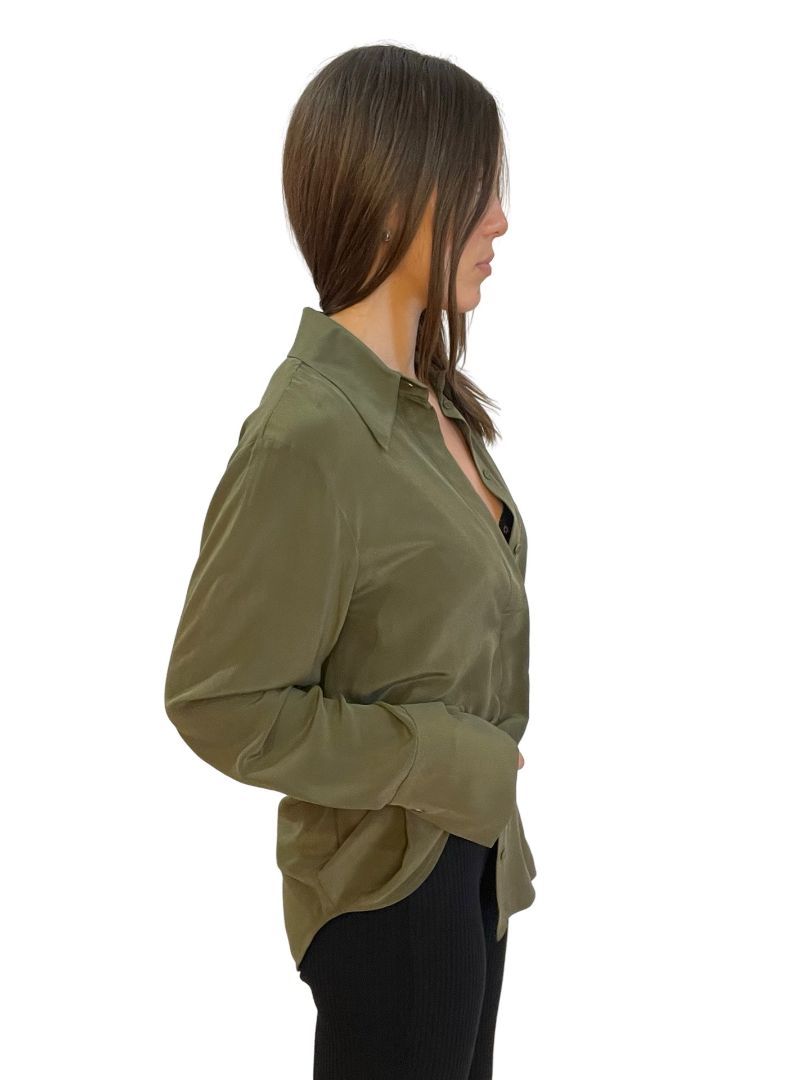 Camilla & Marc Khaki Olivier Button Down Blouse. Size: 6