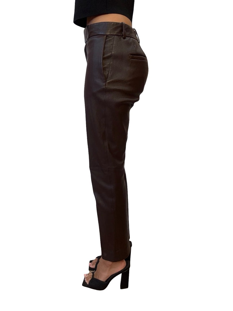 Joseph Brown Coleman Leather Stretch Pants. Size: 36