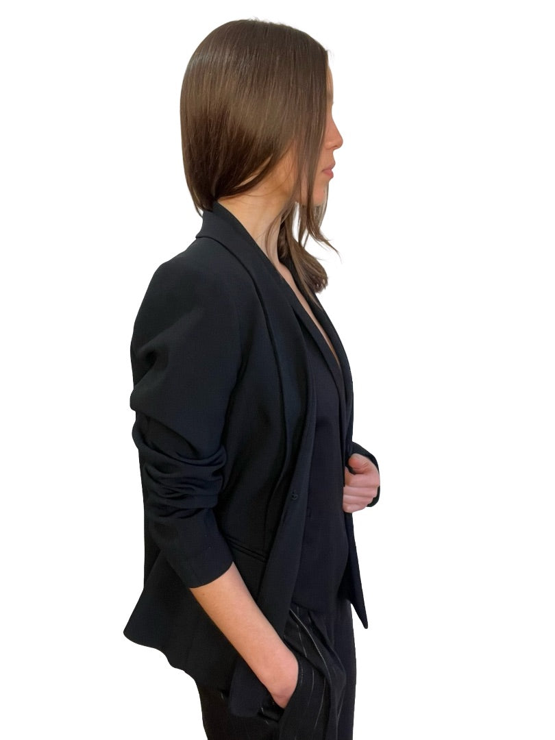 Scanlan Theodore Black Straight Blazer. Size: 12