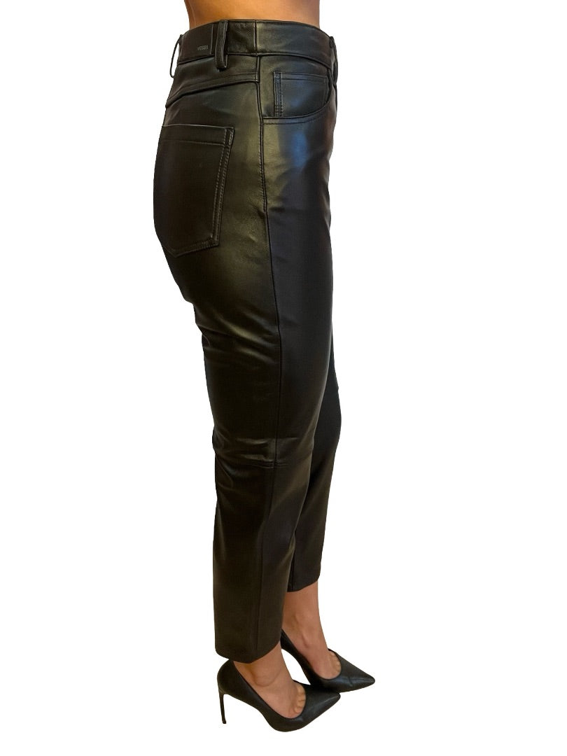 Victoria & Woods Black Leather 'Diablo' Pants. Size: 0