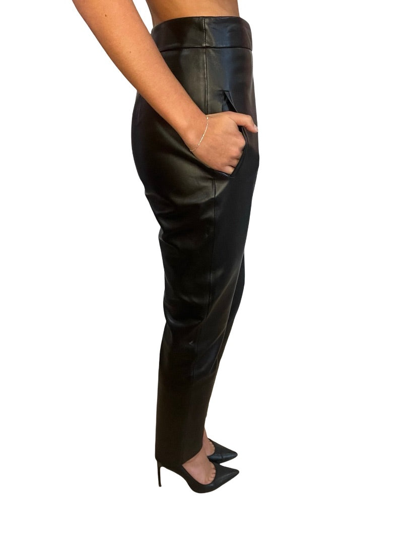 Scanlan Theodore Black Leather Pants. Size: 8
