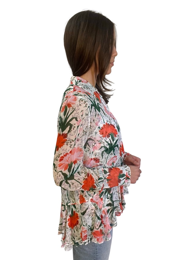 Erdem Multi-Colour Floral Blouse. Size: M