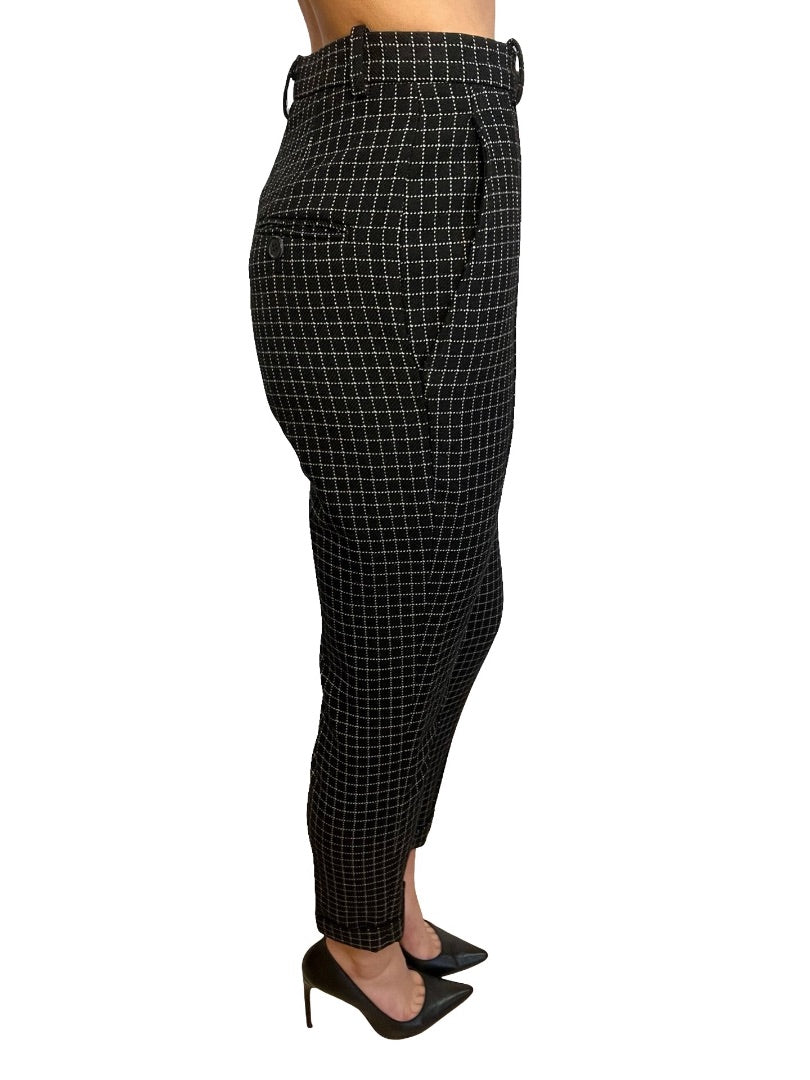 Isabel Marant Black / White Box Stitch Trousers. Size: 38