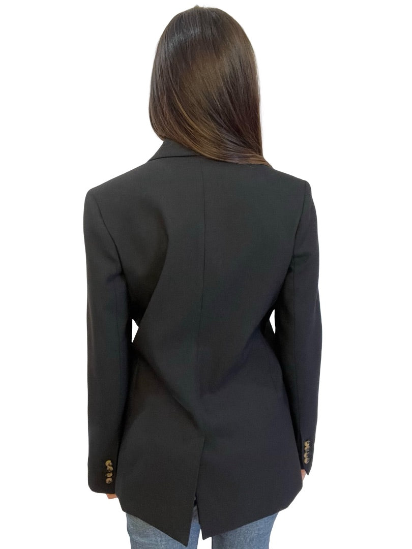 Anine Bing Black Double Breasted Blazer. Size: S-M