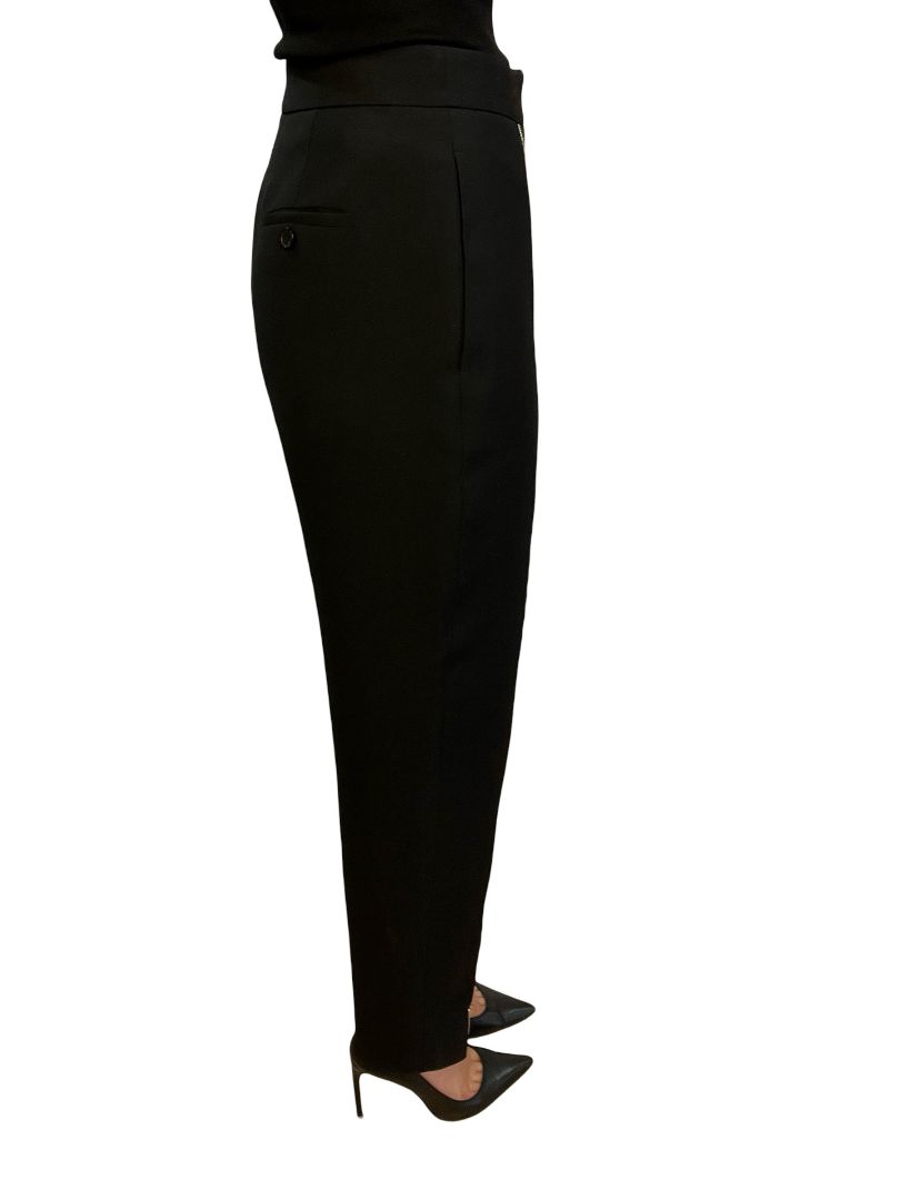 Alexander McQueen Black Zipper Pants. Size: 42