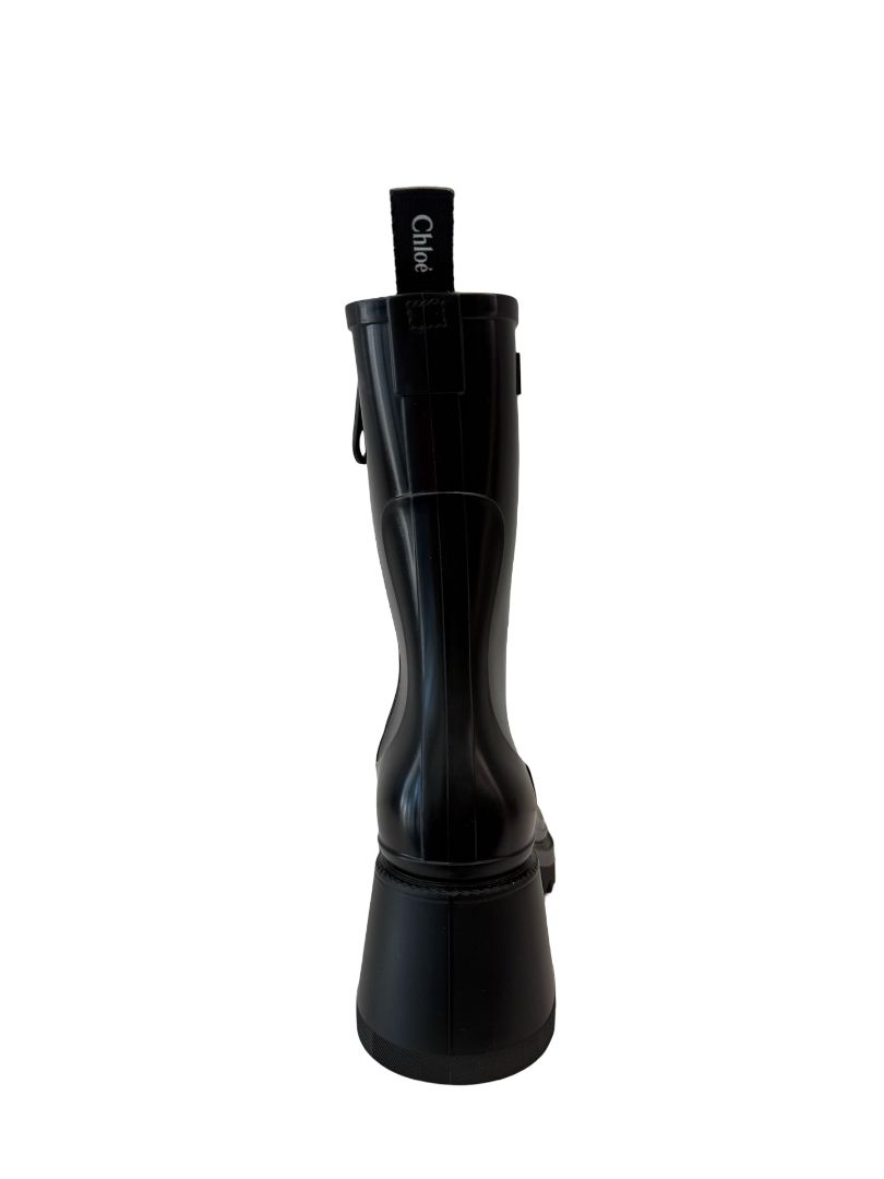 Chloe Black Betty Rain Boots. Size: 38