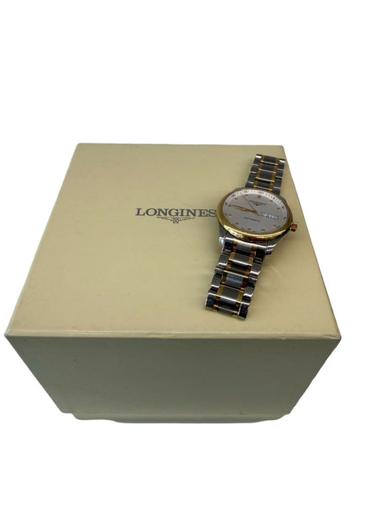 Longines Silver & Gold Automatic 12 Diamond Watch. Size: OS