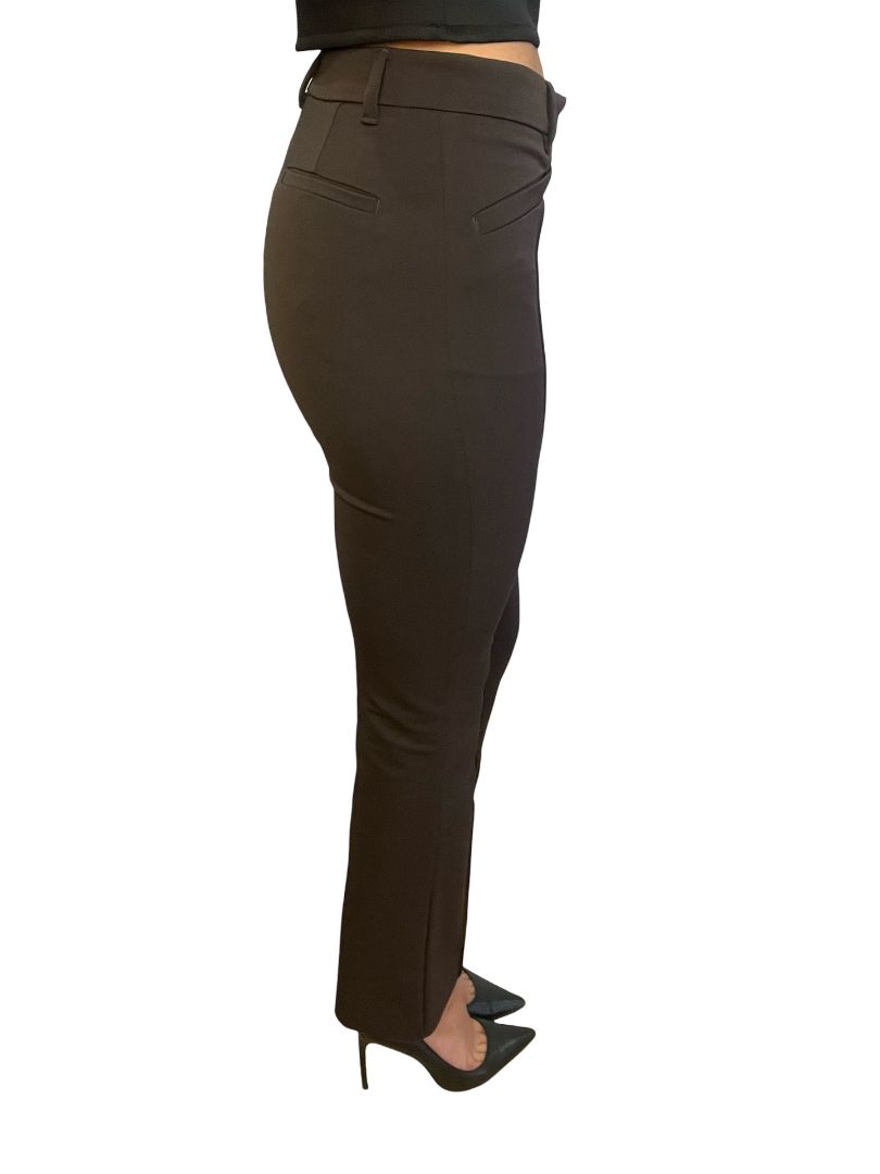 Weekend MaxMara Brown Tailored Pants W ZIps Size: 38