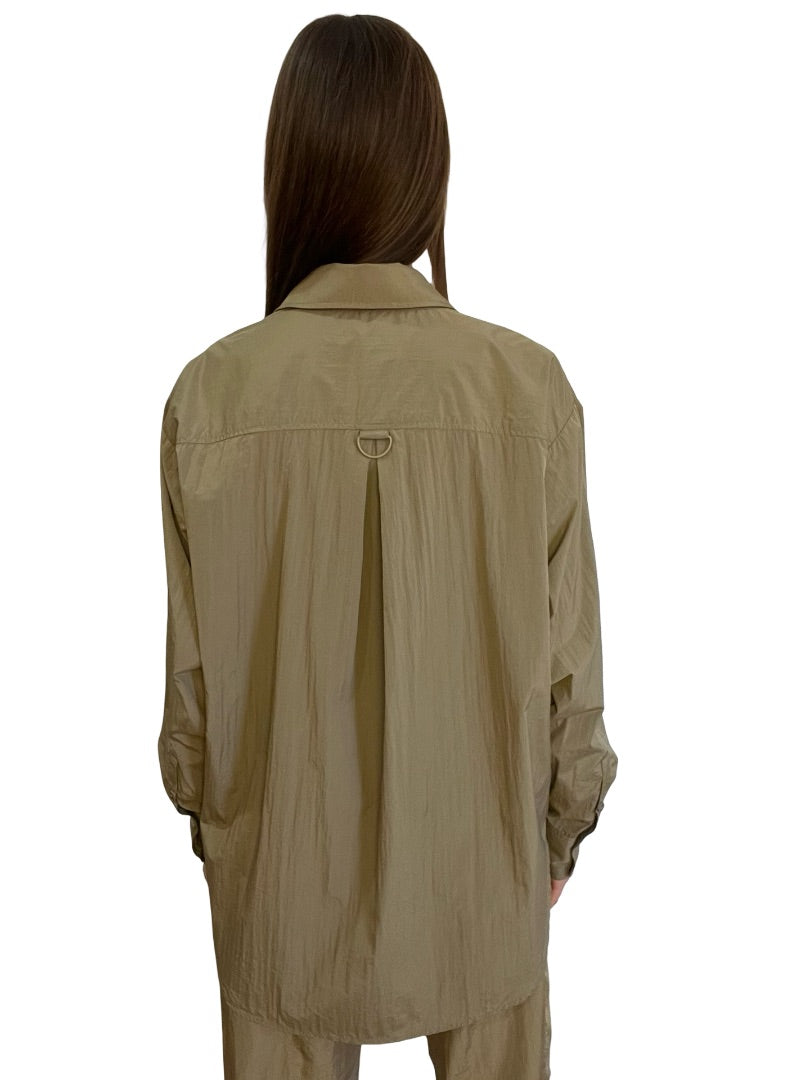 Aje Athletica Light Khaki Light-weight Utility Windbreaker. Size: 8