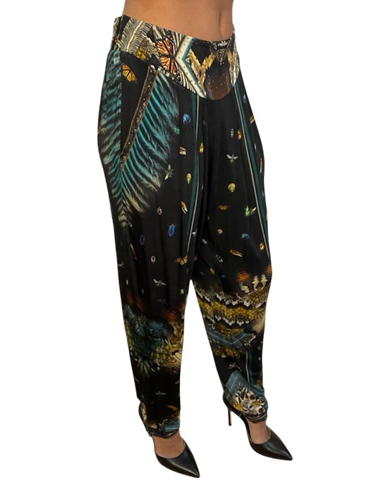 Camilla Black Multicoloured Jewelled Pants. Size: XS
