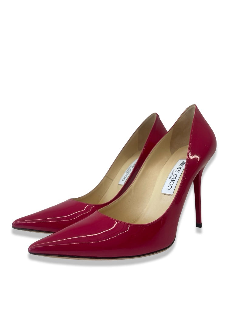 Jimmy Choo Pink Patent Anouk Pumps. Size: 39.5