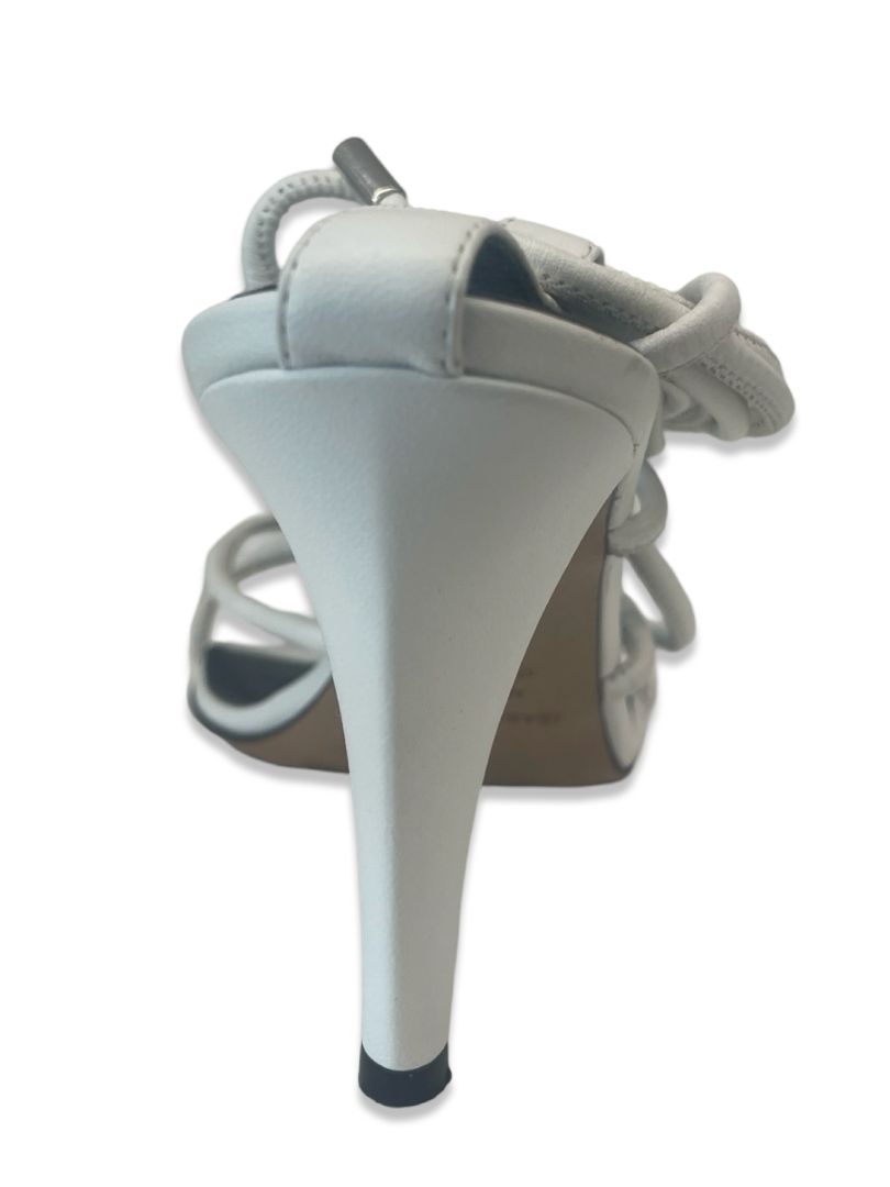 Isabel Marant White Strappy Open- Toe Heels. Size: 38