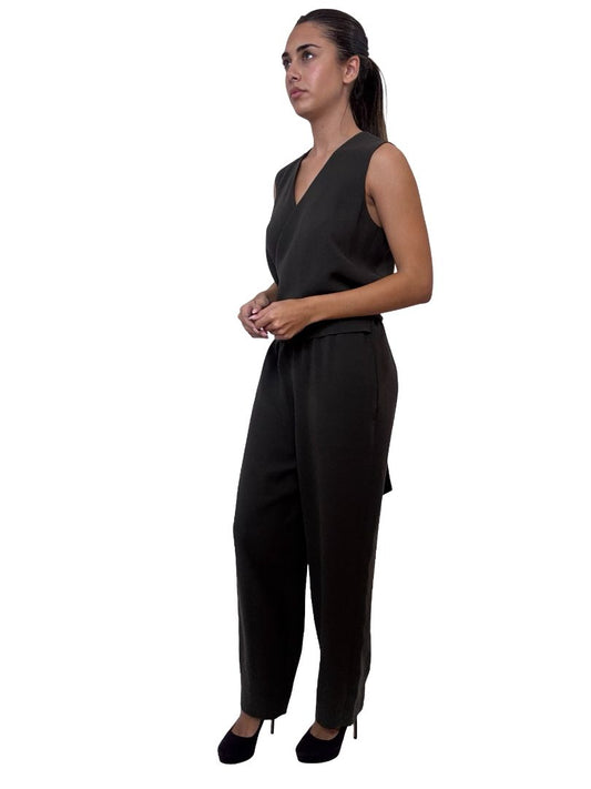 Theory Dark Green Vest / Pant Jumpsuit. Size: 4