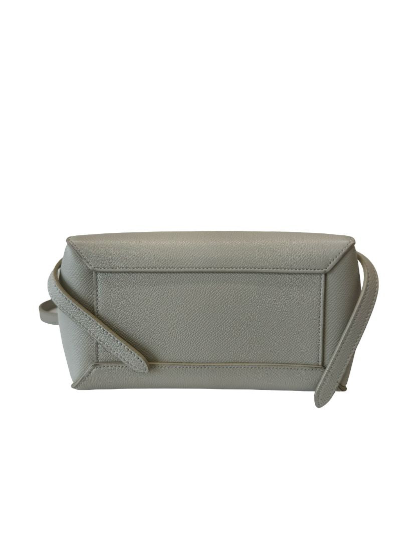 Celine Sage Green Leather Mini Belt Bag.