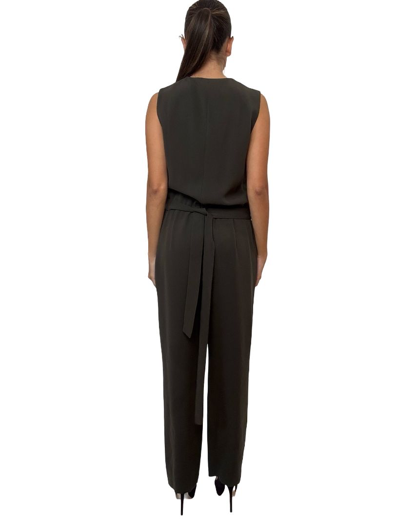 Theory Dark Green Vest / Pant Jumpsuit. Size: 4