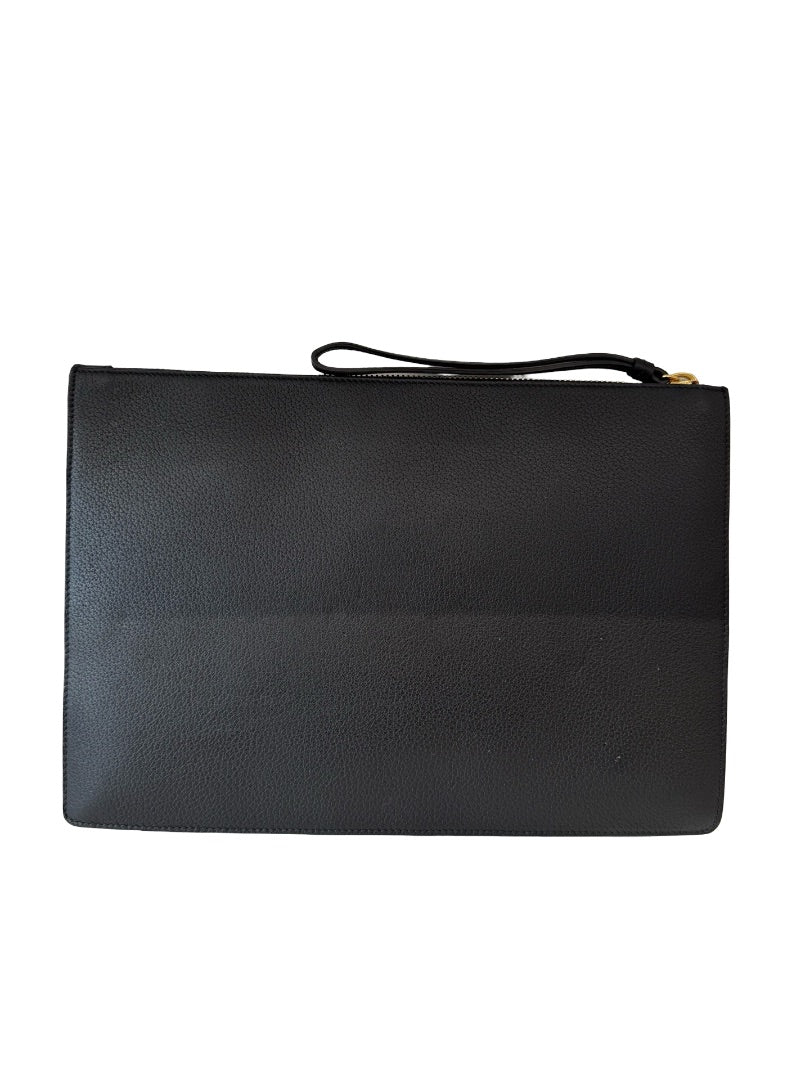 Versace Black/Gold Large Palazzo Medusa Clutch.