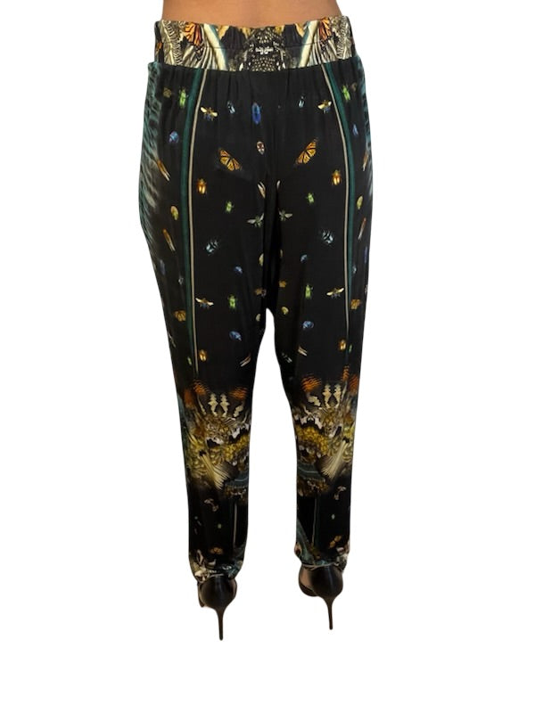 Camilla Black Multicoloured Jewelled Pants. Size: XS