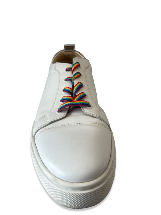 Christian Louboutin White / Rainbow Arkenspeed Low Top Lace Up Sneaker. Size: 40