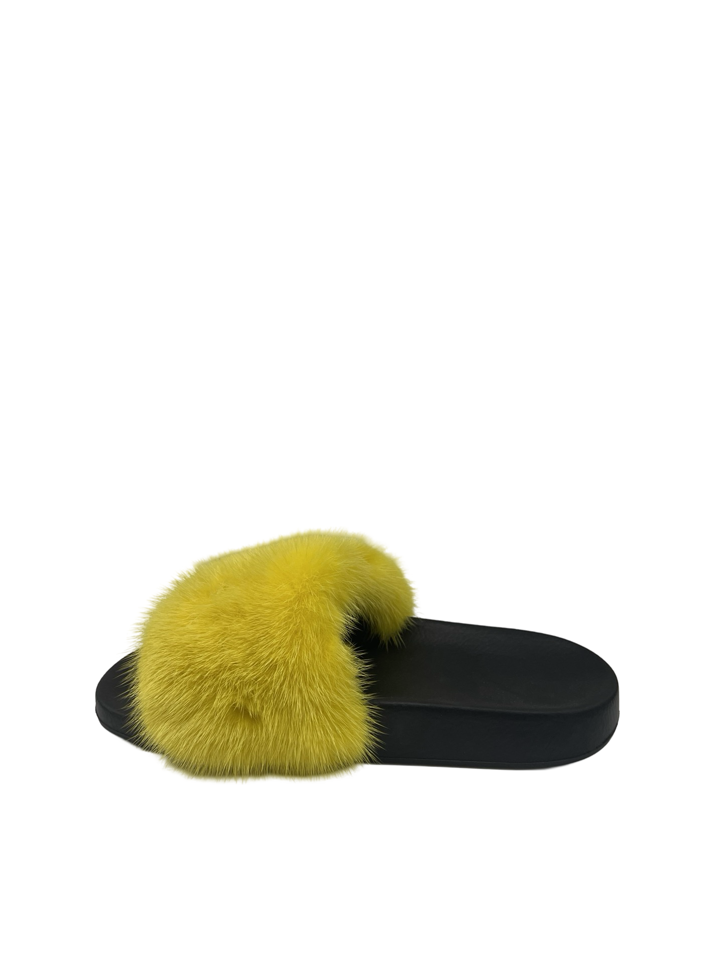 Givenchy Yellow Mink Slides. Size: 35