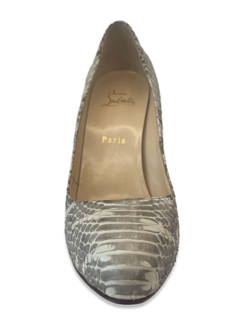 Christian Louboutin Snakeskin-Effect Heels Size: 38.5
