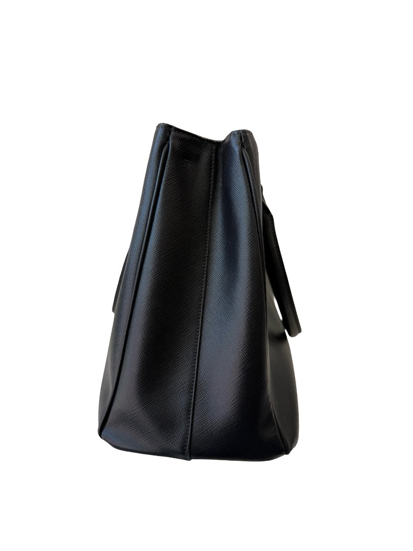 Prada Black 'Galleria' Saffiano Leather Handbag. Size: Large