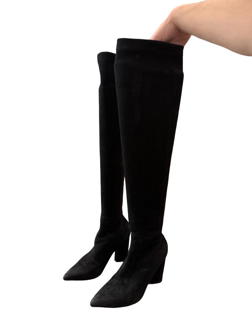 Scanlan Theodore Black Over-The-Knee Suede Boots. Size: 37