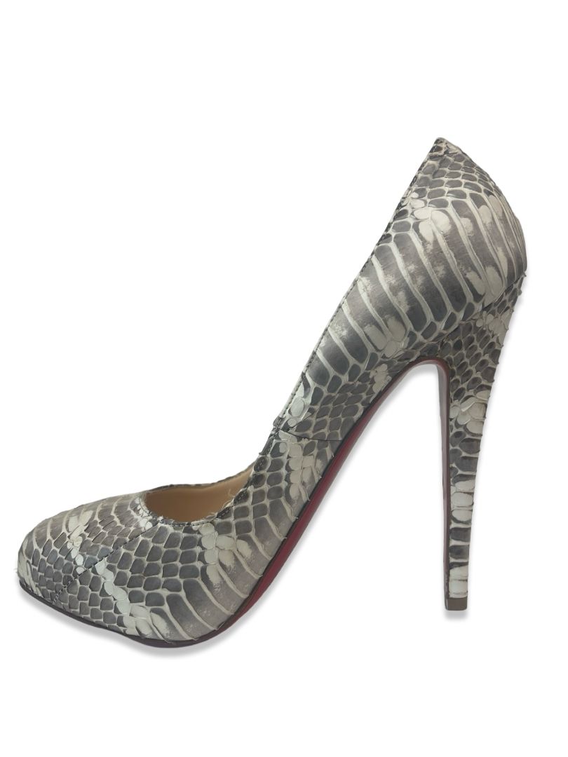 Christian Louboutin Snakeskin-Effect Heels Size: 38.5
