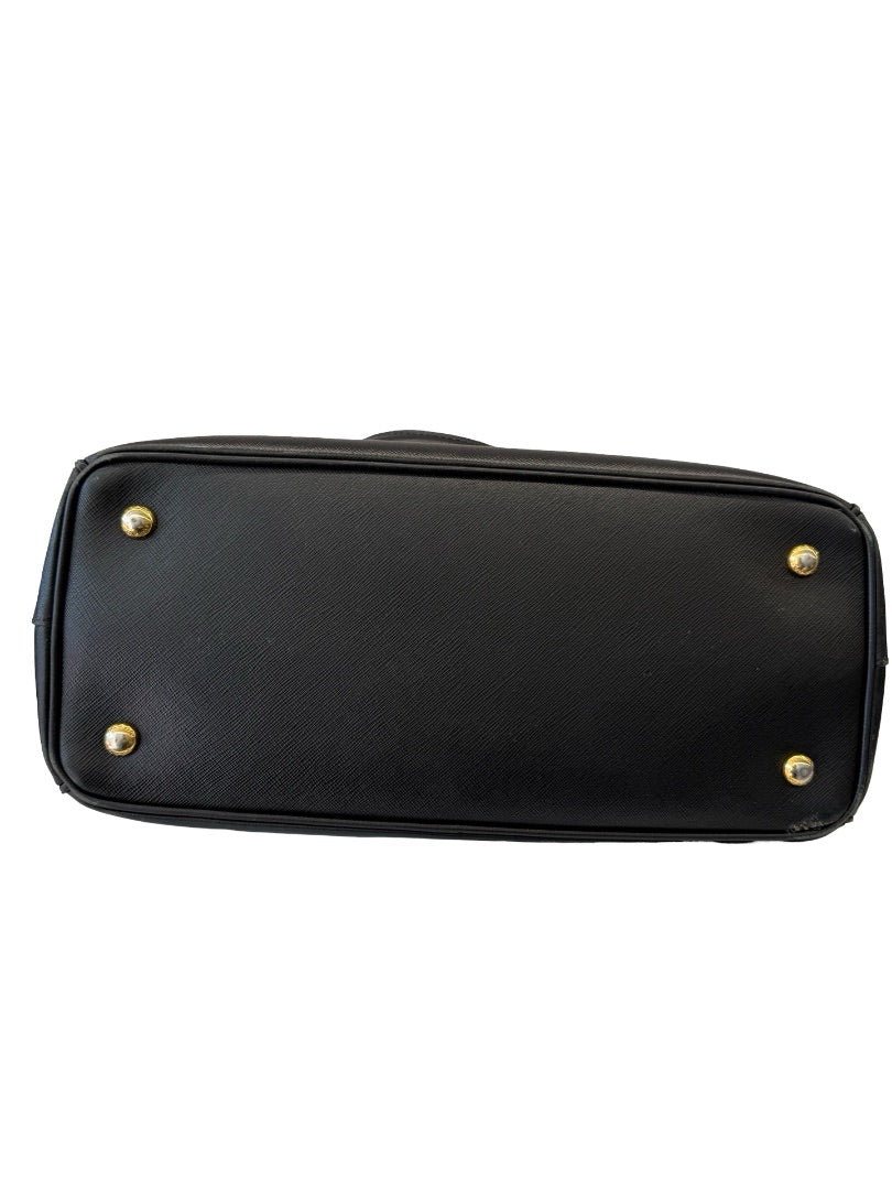 Prada Black 'Galleria' Saffiano Leather Handbag. Size: Large