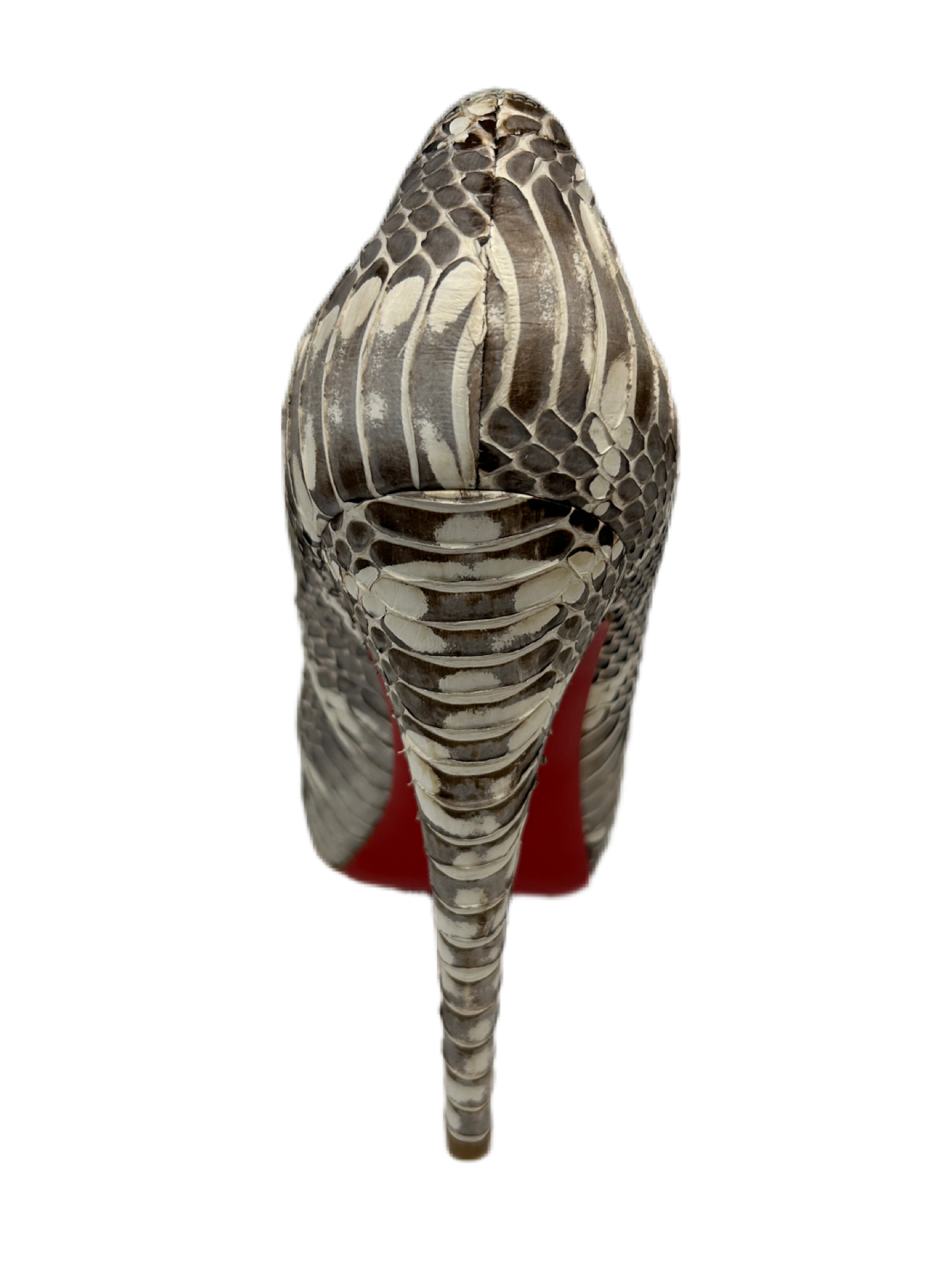 Christian Louboutin Snakeskin-Effect Heels Size: 38.5