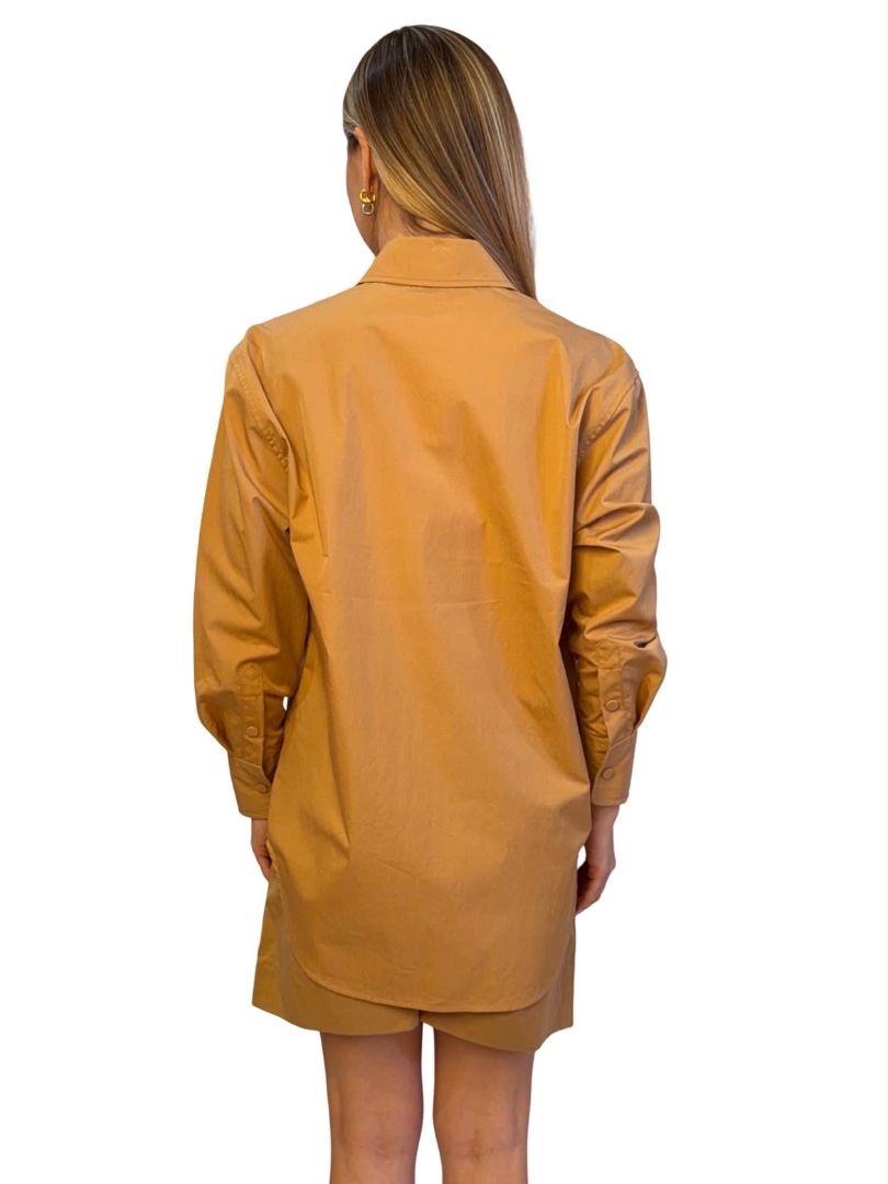 Oroton Camel Safari Shirt / Short Set. Size: 8-10