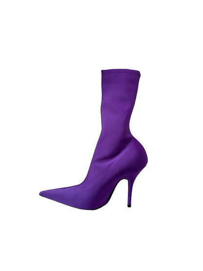 Balenciaga Purple Spandex Heels. Size: 36