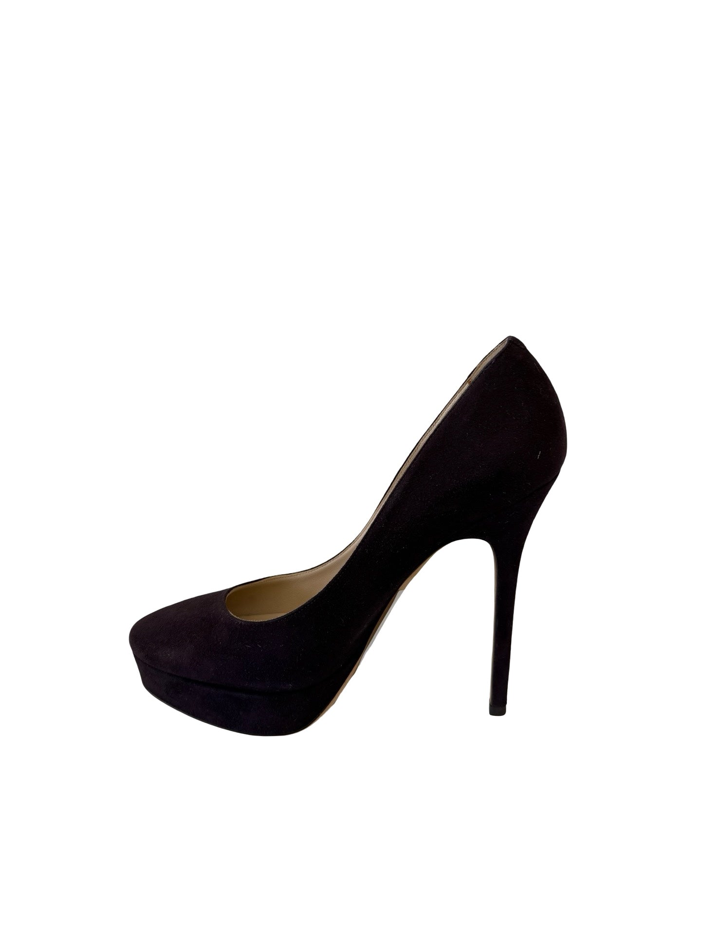 Jimmy Choo Purple Suede Heels. Size: 37.5