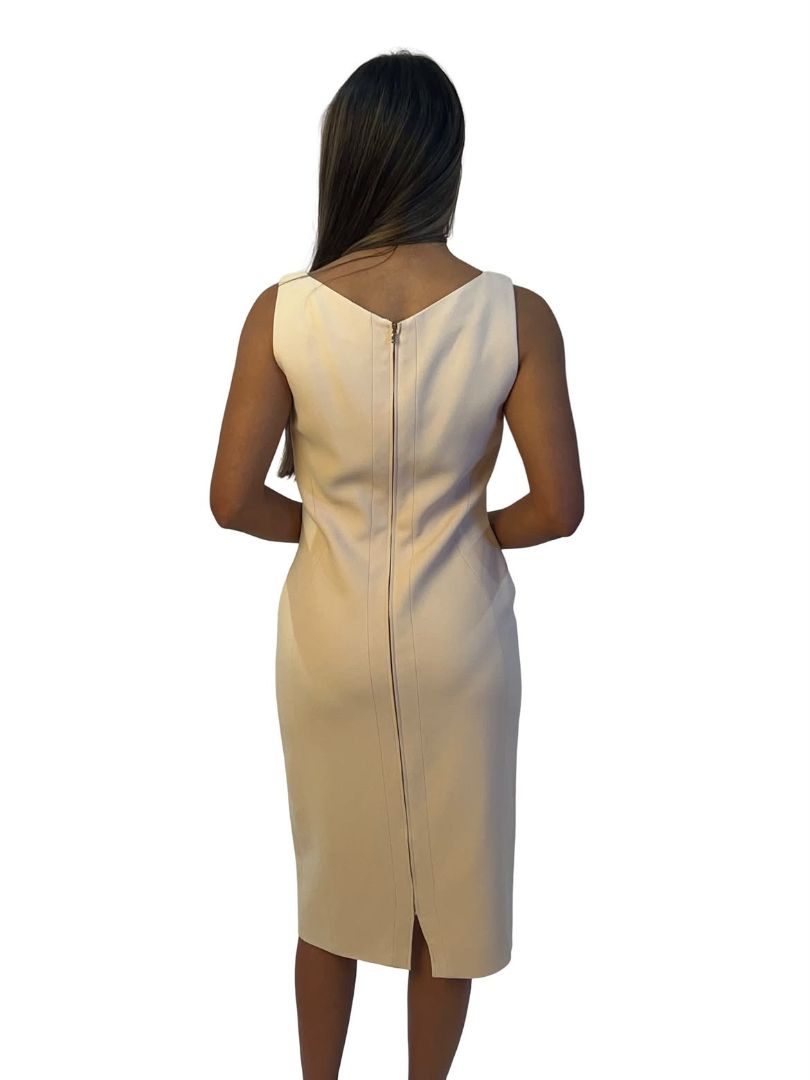 Antonio Berardi Pale Pink Structured Square Neck Dress. Size: 44